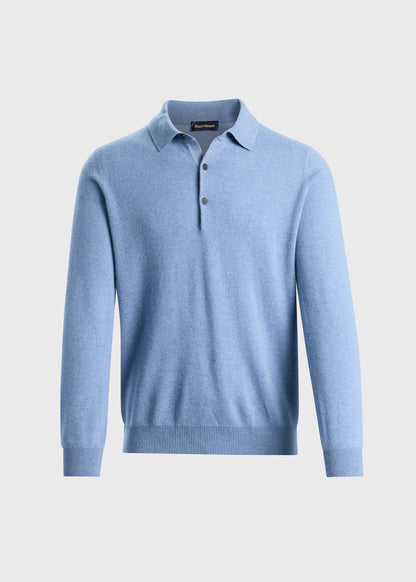 Essential Cashmere Polo Denim - Paul Stuart
