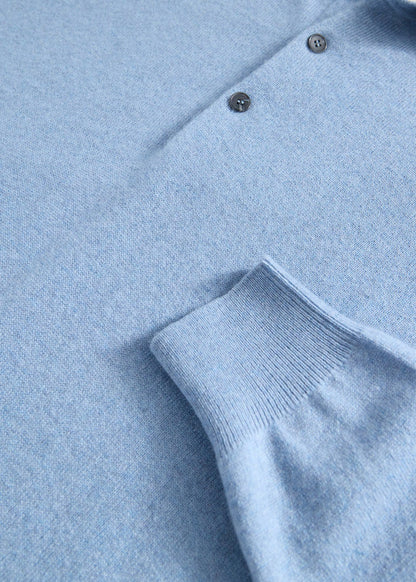 Essential Cashmere Polo Denim - Paul Stuart