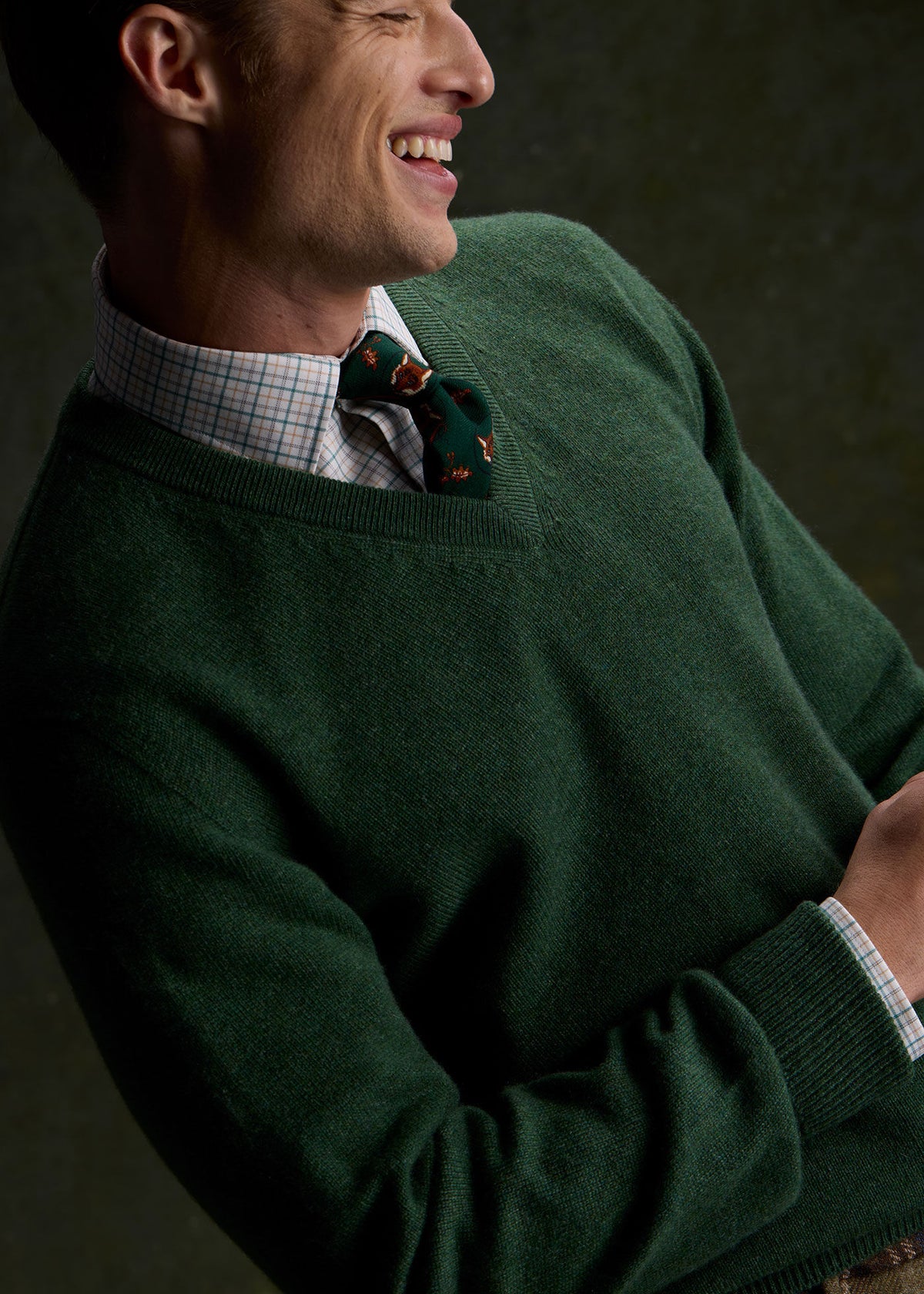 Classic Cashmere V-Neck Sweater Powder Blue, unselectable - Paul Stuart