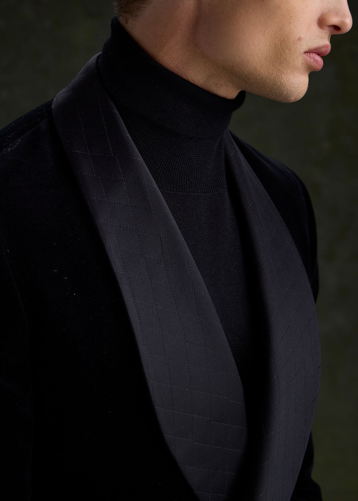 Silk & Cashmere Turtleneck Black - Paul Stuart