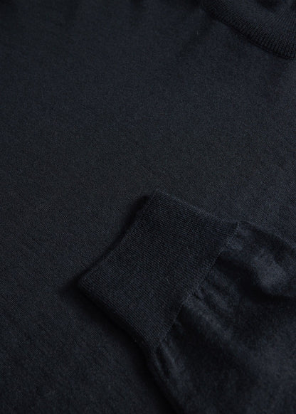 Silk & Cashmere Turtleneck Black - Paul Stuart