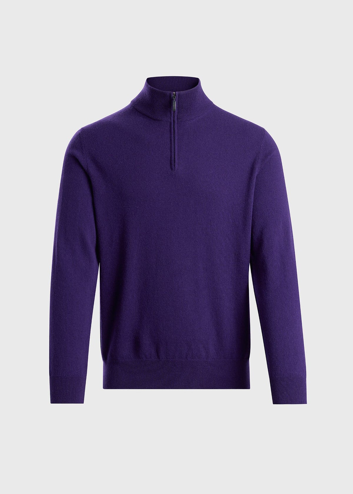 Essential Cashmere Quarter Zip Sweater Crimson - Paul Stuart