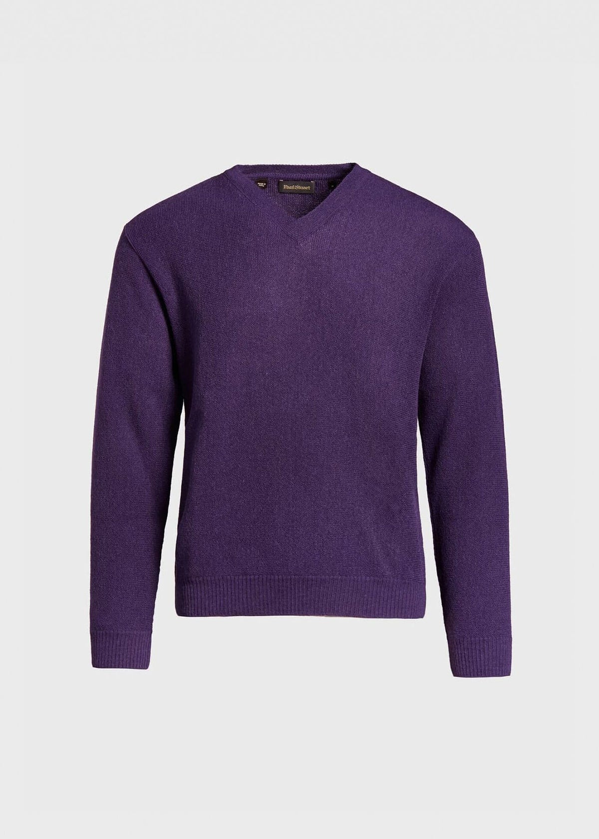 Classic Alpaca Links V-Neck Sweater Green Mix - Paul Stuart