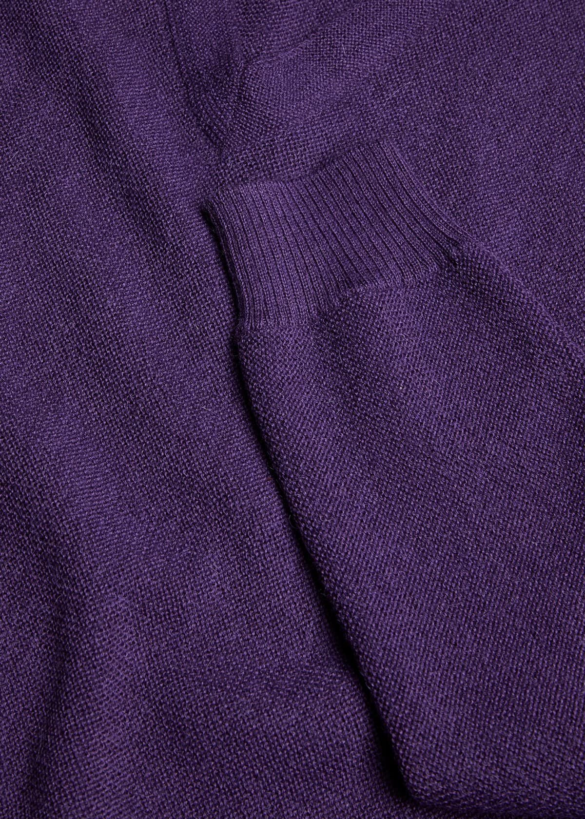 Classic Alpaca Links V-Neck Sweater Green Mix - Paul Stuart