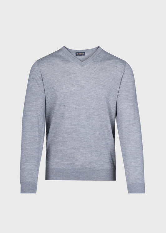 Essential Merino Wool V-neck Sweater Burgundy - Paul Stuart