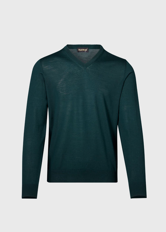 Essential Merino Wool V-neck Sweater Burgundy - Paul Stuart