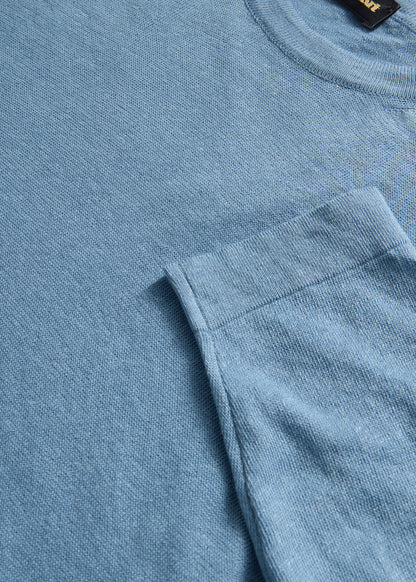 Cotton & Linen Summer Sweater Light Blue - Paul Stuart