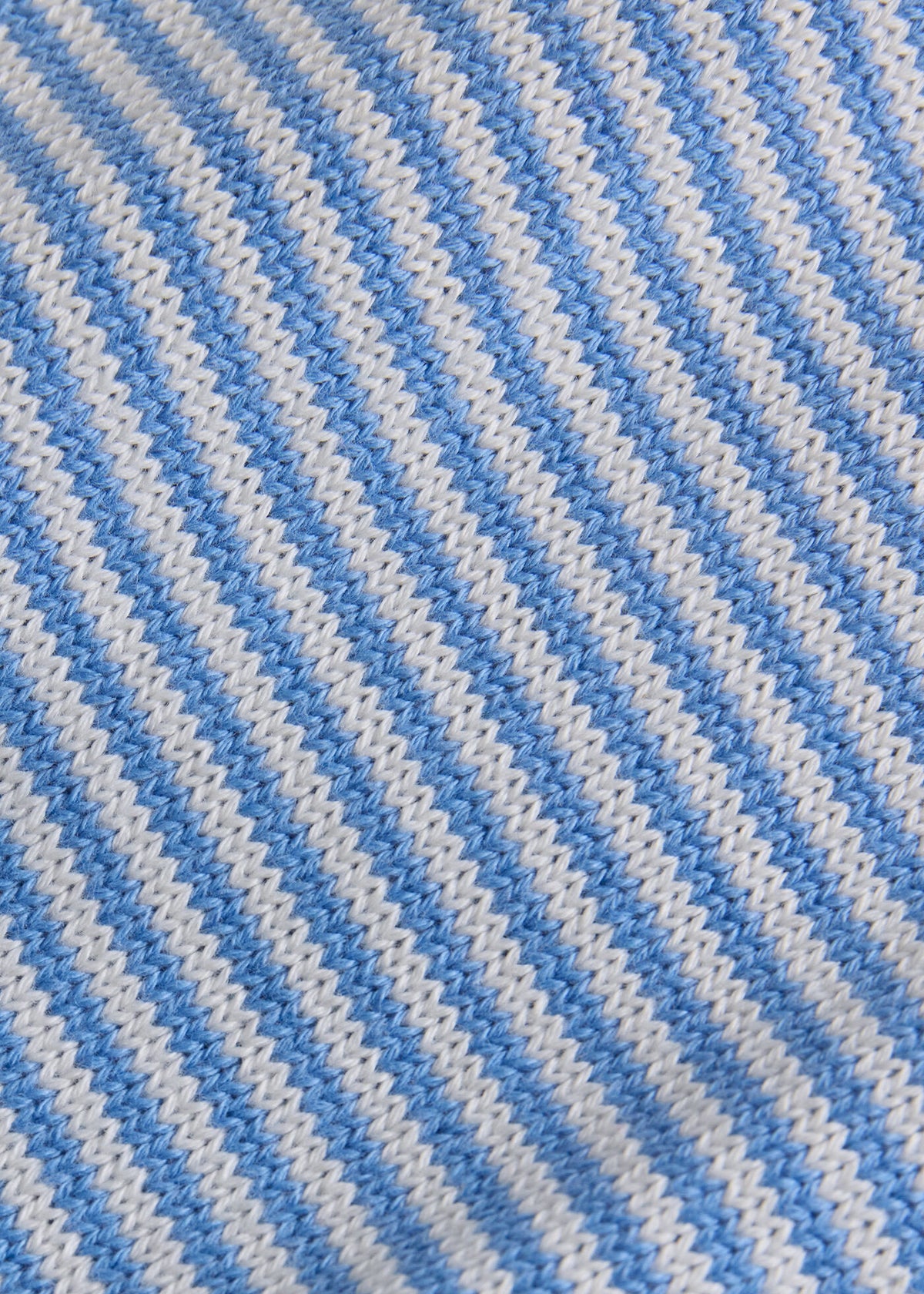 Long Sleeve Stripe Polo Blue/White - Paul Stuart