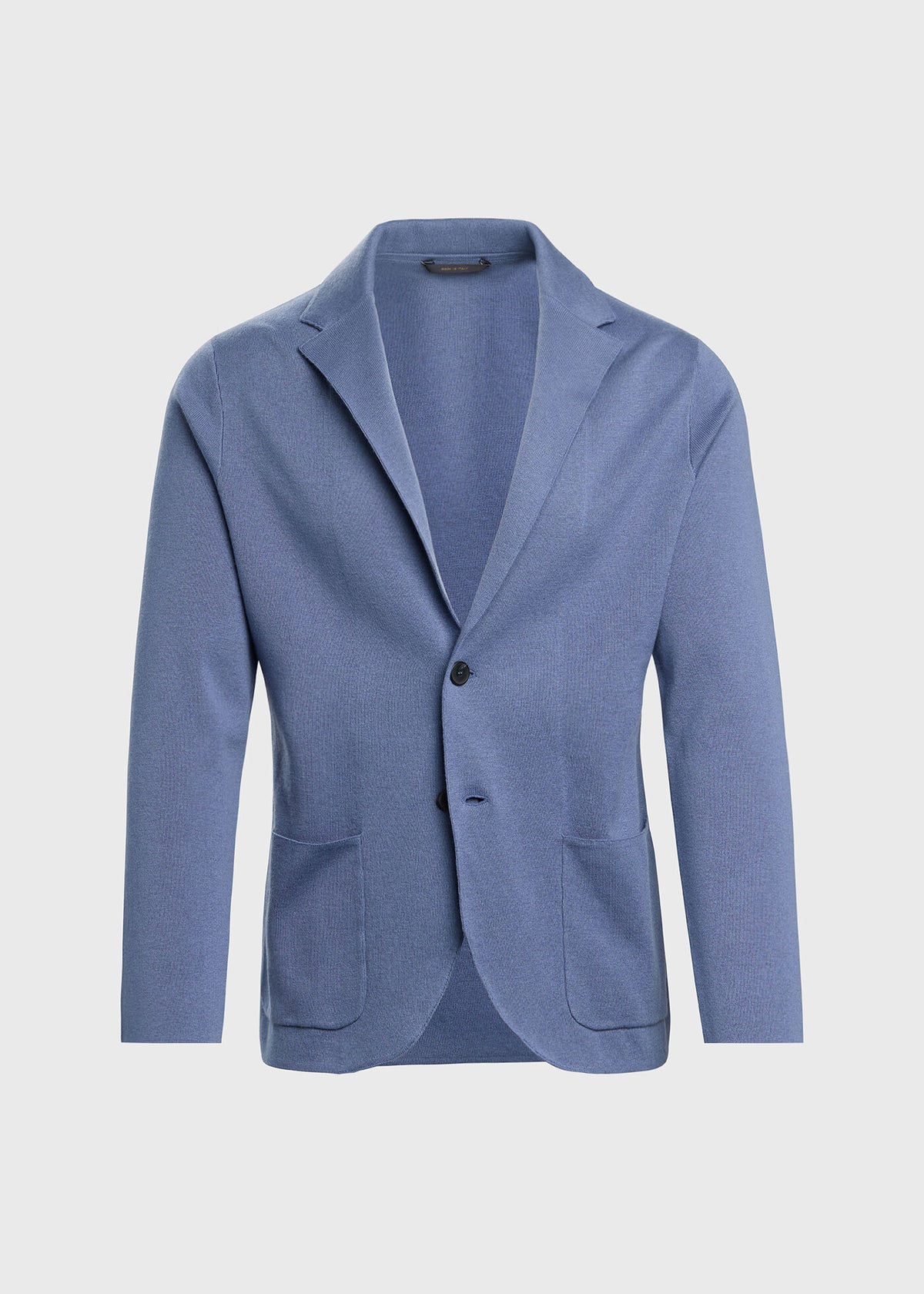 Single Breasted Knit Blazer Denim - Paul Stuart