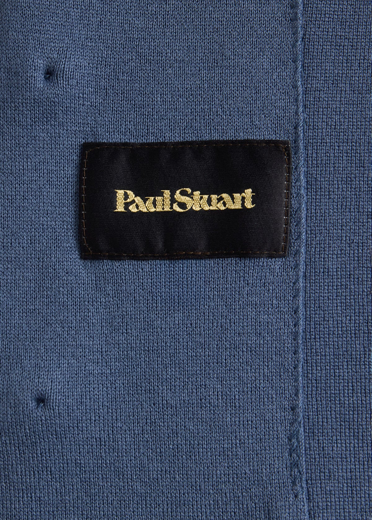 Single Breasted Knit Blazer Denim - Paul Stuart