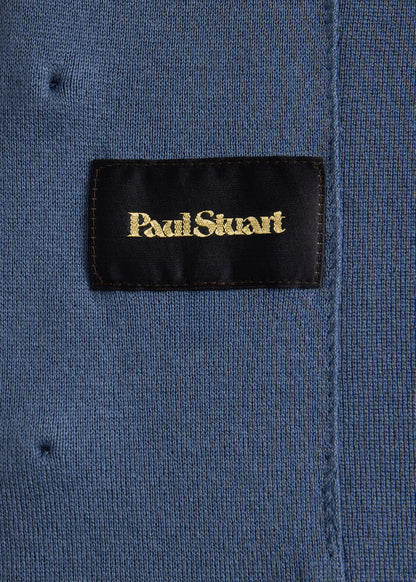 Single Breasted Knit Blazer Denim - Paul Stuart
