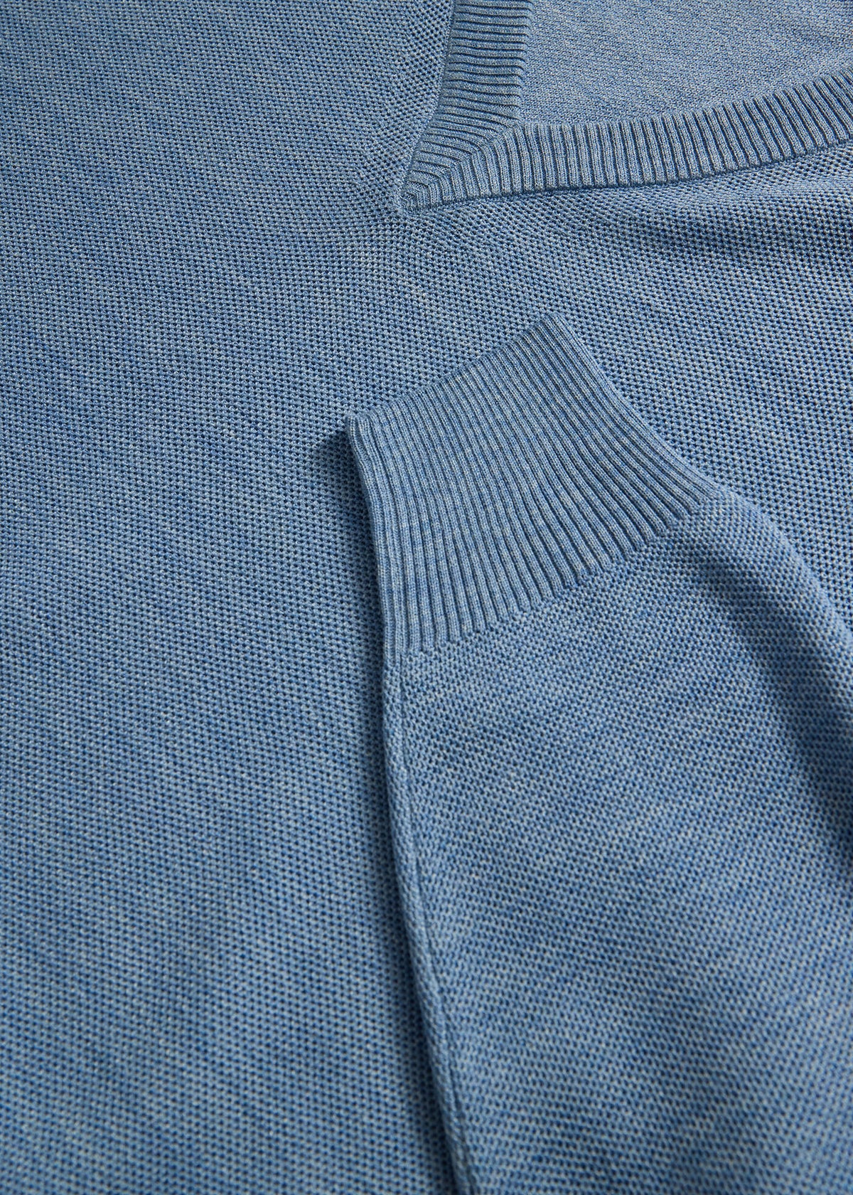 Silk Honeycomb Sweater Powder Blue - Paul Stuart
