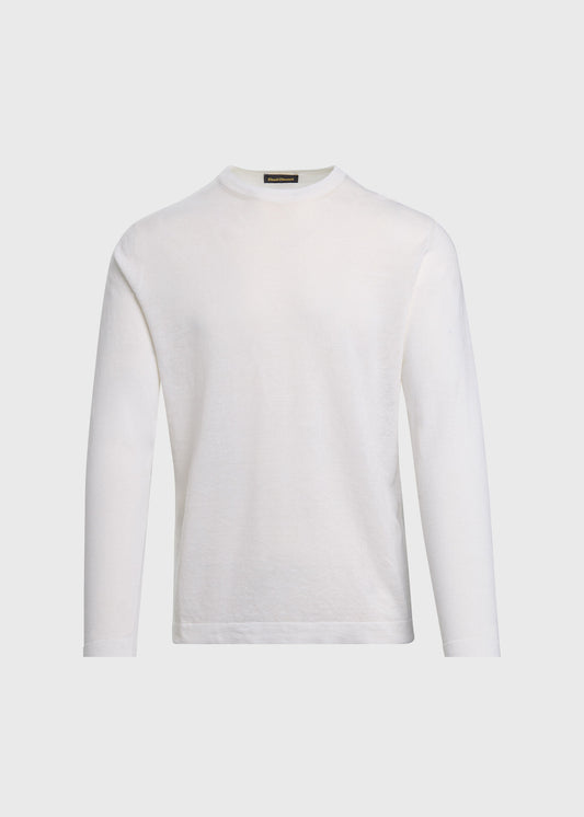 Cotton & Linen Summer Sweater Light Blue - Paul Stuart