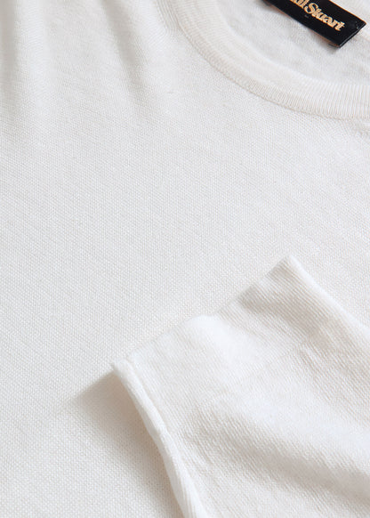 Cotton & Linen Summer Sweater Light Blue - Paul Stuart