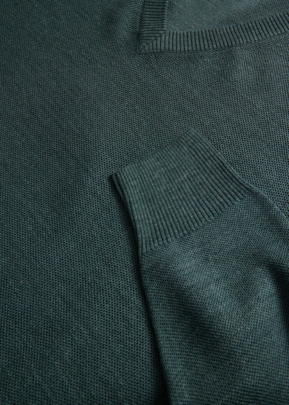 Silk Honeycomb Sweater Powder Blue - Paul Stuart