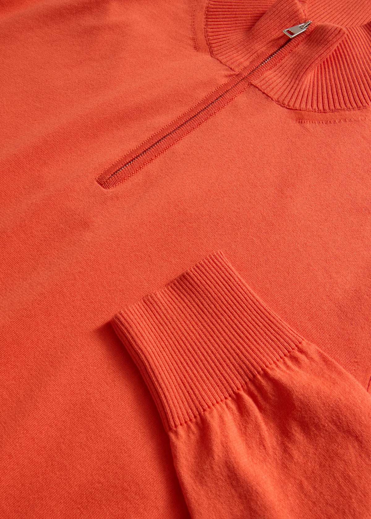 Quarter Zip Cotton Sweater Aqua - Paul Stuart