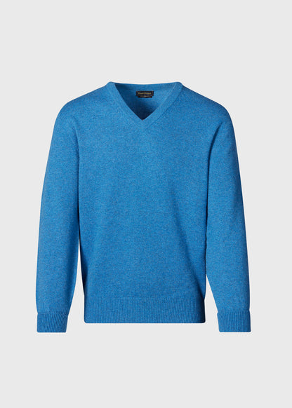 Classic Cashmere V-Neck Sweater Powder Blue, unselectable - Paul Stuart