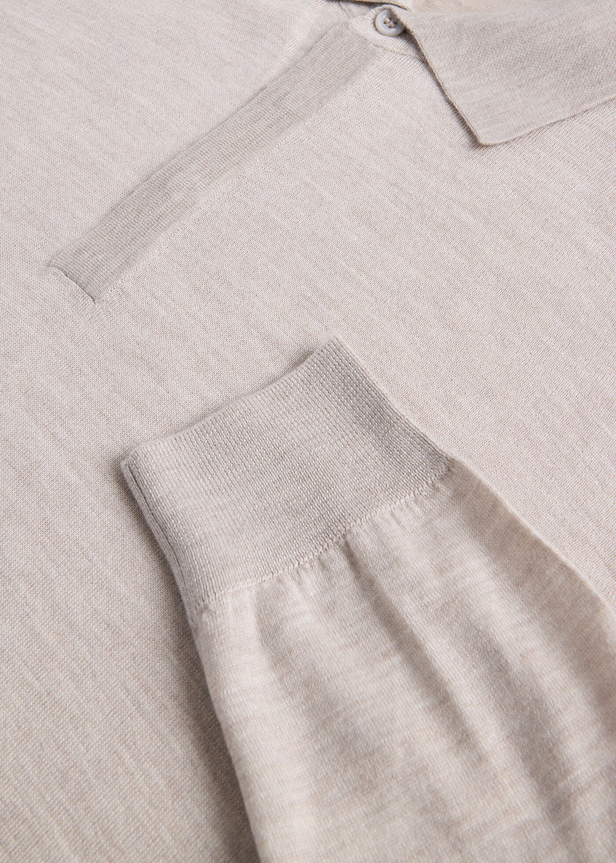 Cashmere & Silk Long Sleeve Polo Powder Blue - Paul Stuart