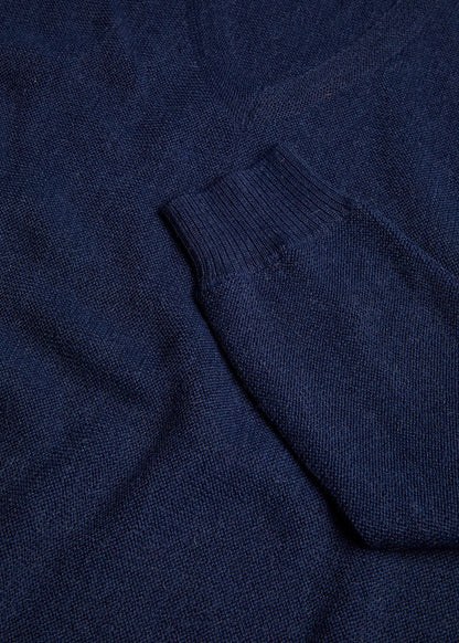 Classic Alpaca Links V-Neck Sweater Green Mix - Paul Stuart