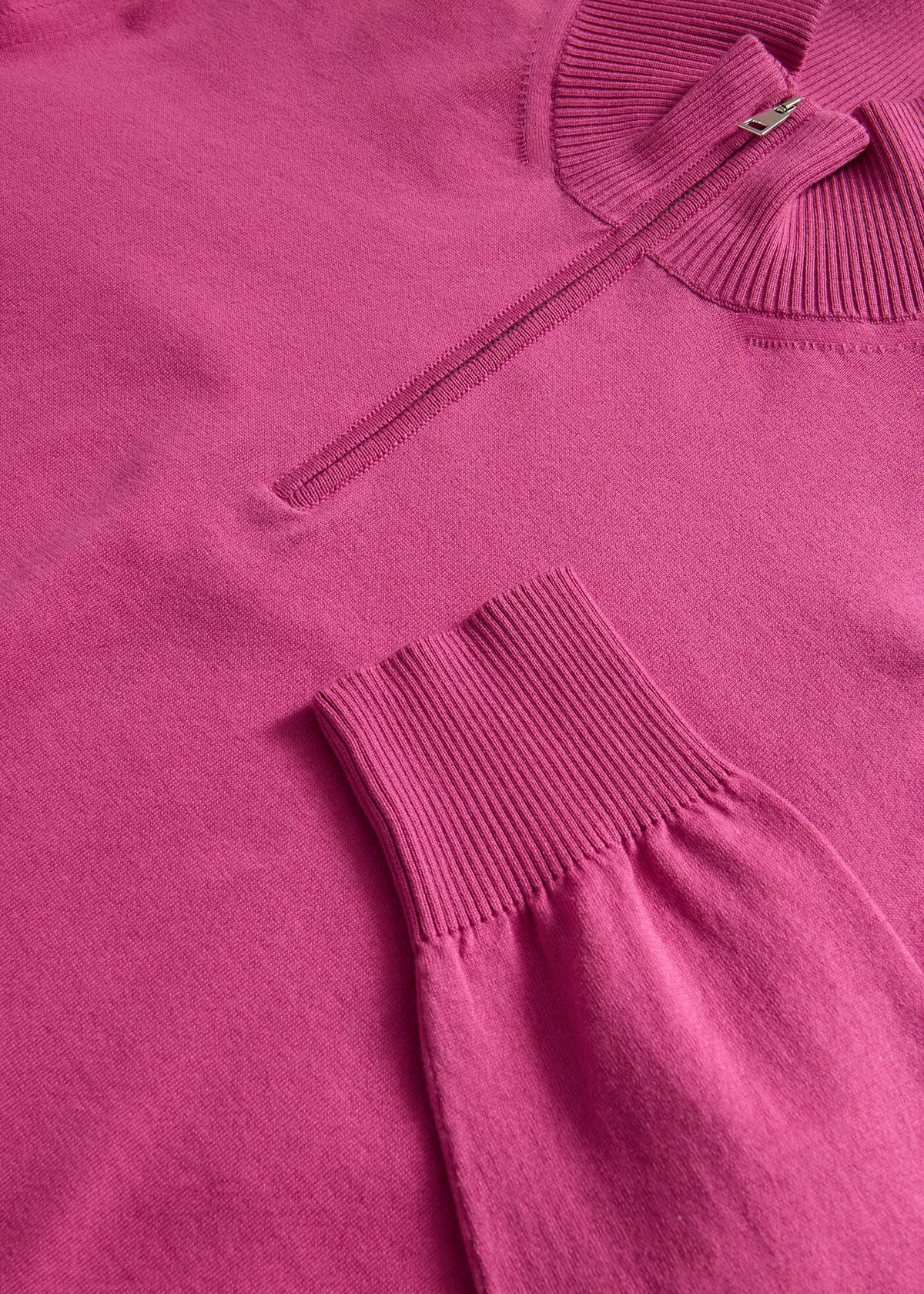 Quarter Zip Cotton Sweater Aqua - Paul Stuart