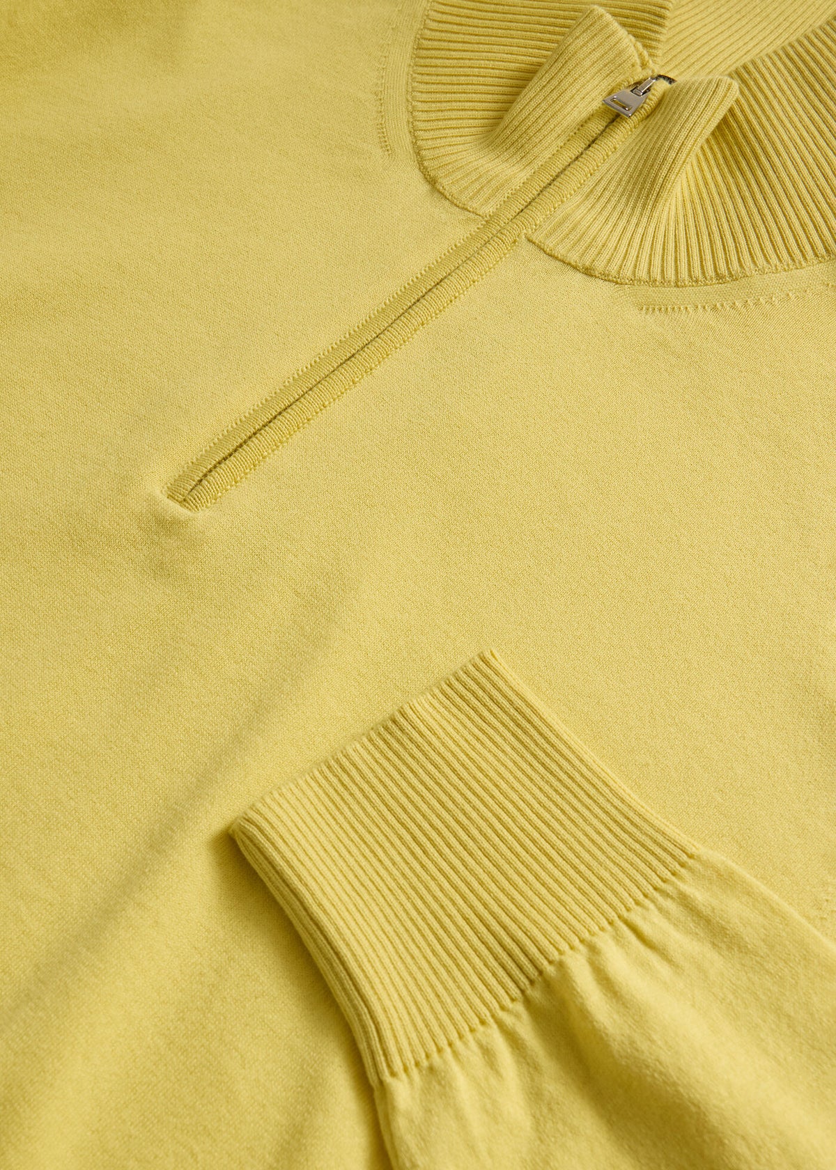 Quarter Zip Cotton Sweater Aqua - Paul Stuart