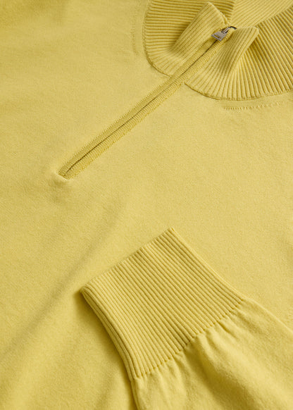 Quarter Zip Cotton Sweater Aqua - Paul Stuart
