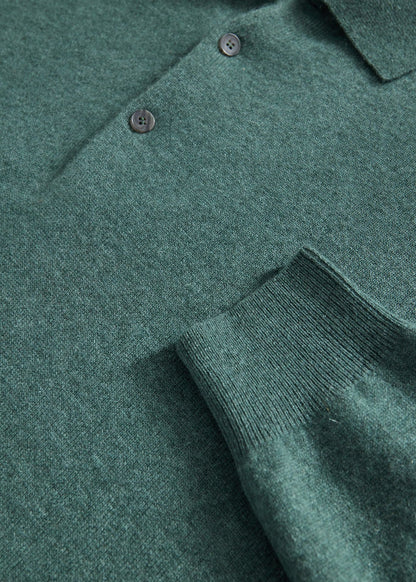 Essential Cashmere Polo Denim - Paul Stuart