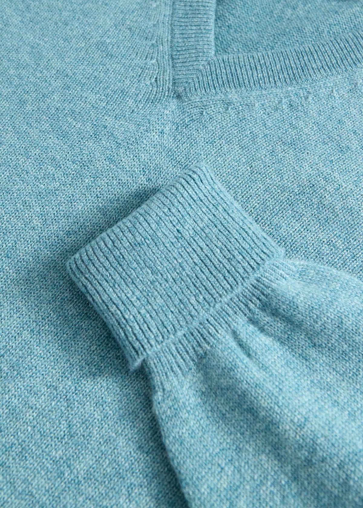 Classic Cashmere V-Neck Sweater Powder Blue, unselectable - Paul Stuart