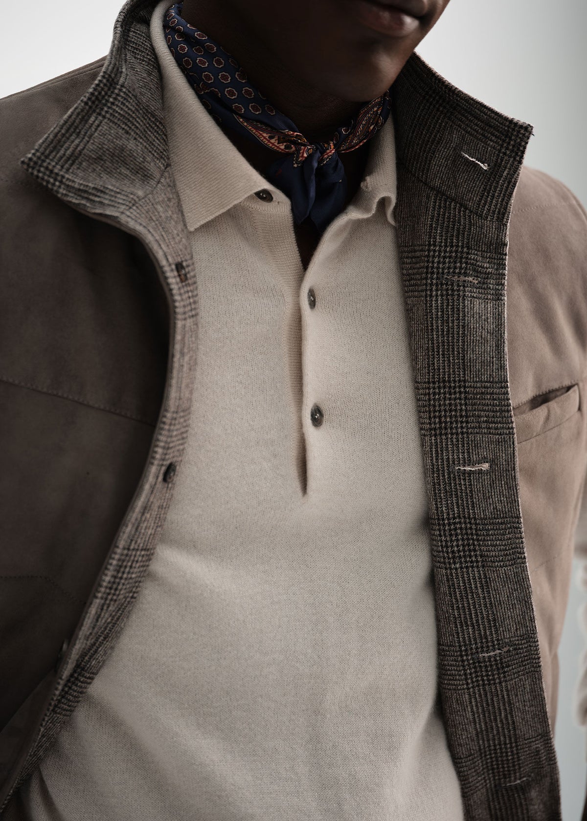 Essential Cashmere Polo Denim - Paul Stuart