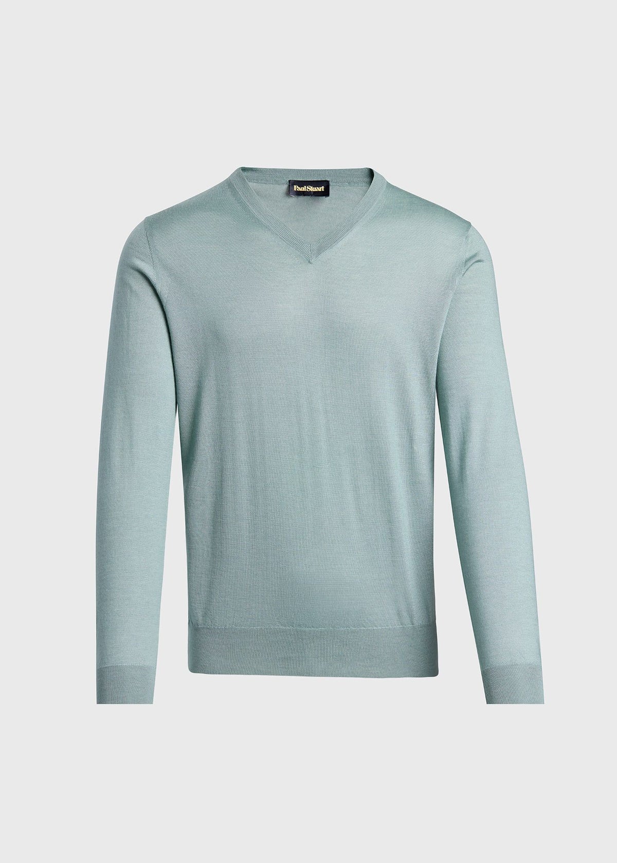 Silk & Cashmere V-Neck Sweater Blue - Paul Stuart
