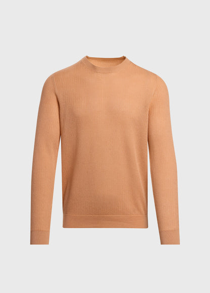 Silk & Cotton Crew Neck Lemon - Paul Stuart