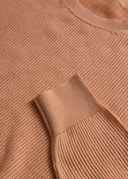 Silk & Cotton Crew Neck Lemon - Paul Stuart