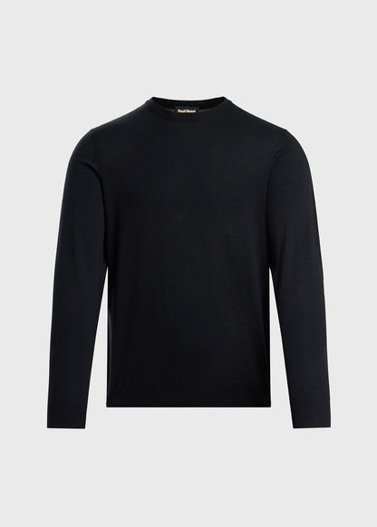 All Year Wool Sweater Black - Paul Stuart