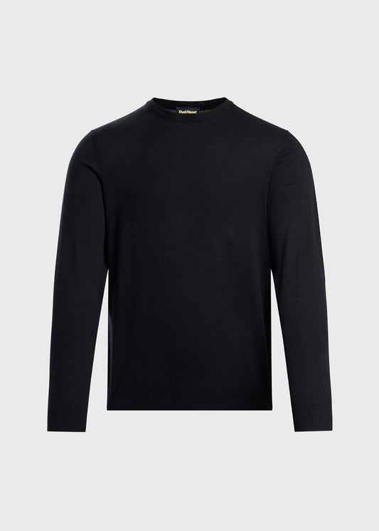 All Year Wool Sweater Black - Paul Stuart