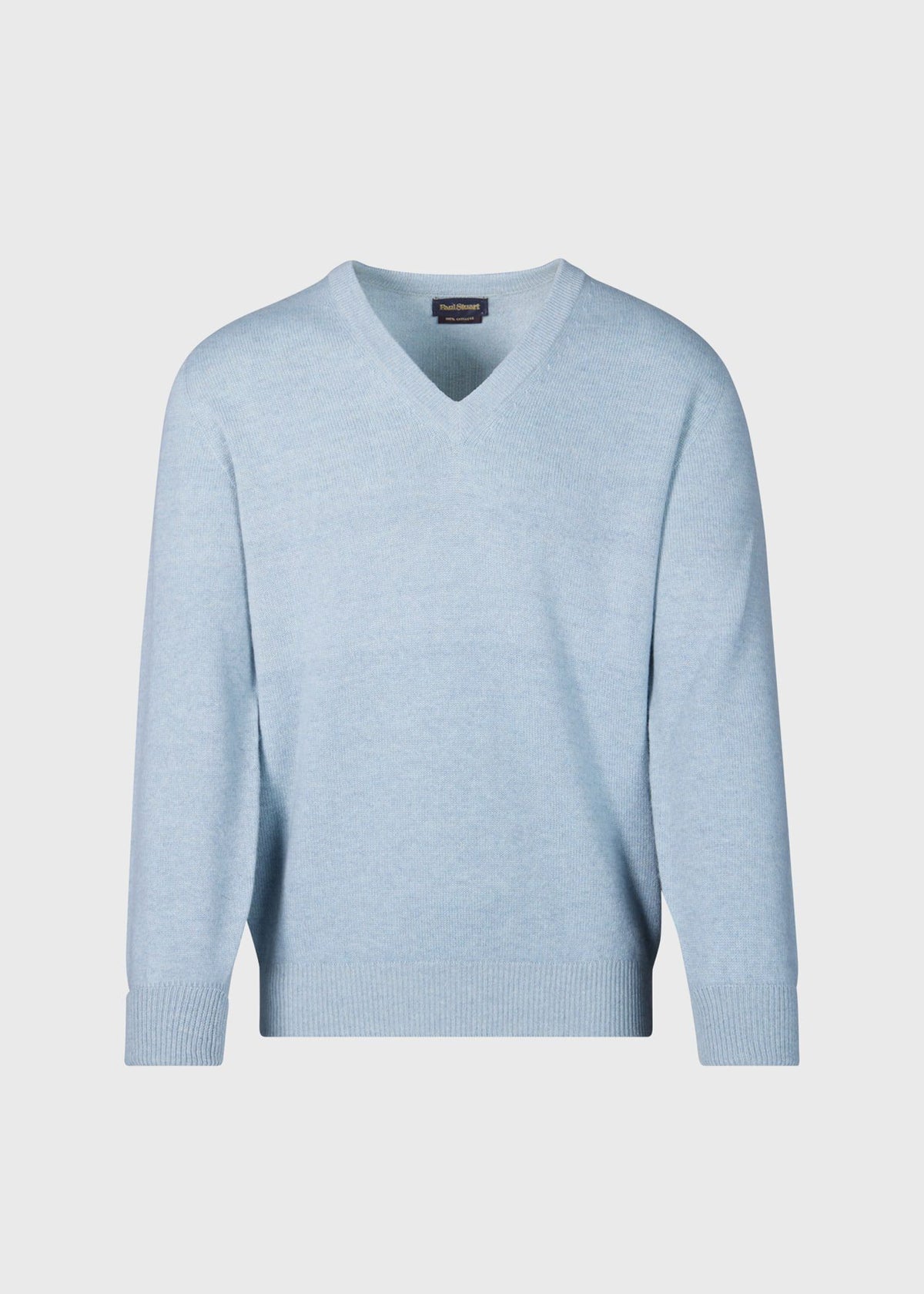 Classic Cashmere V-Neck Sweater Powder Blue, unselectable - Paul Stuart