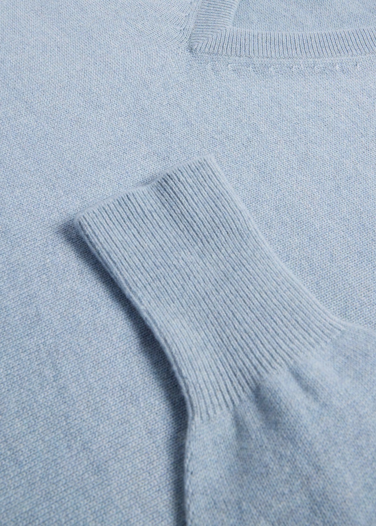 Classic Cashmere V-Neck Sweater Powder Blue, unselectable - Paul Stuart
