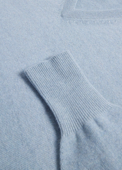 Classic Cashmere V-Neck Sweater Powder Blue, unselectable - Paul Stuart