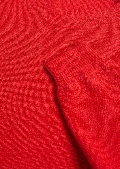 Classic Alpaca Links V-Neck Sweater Green Mix - Paul Stuart