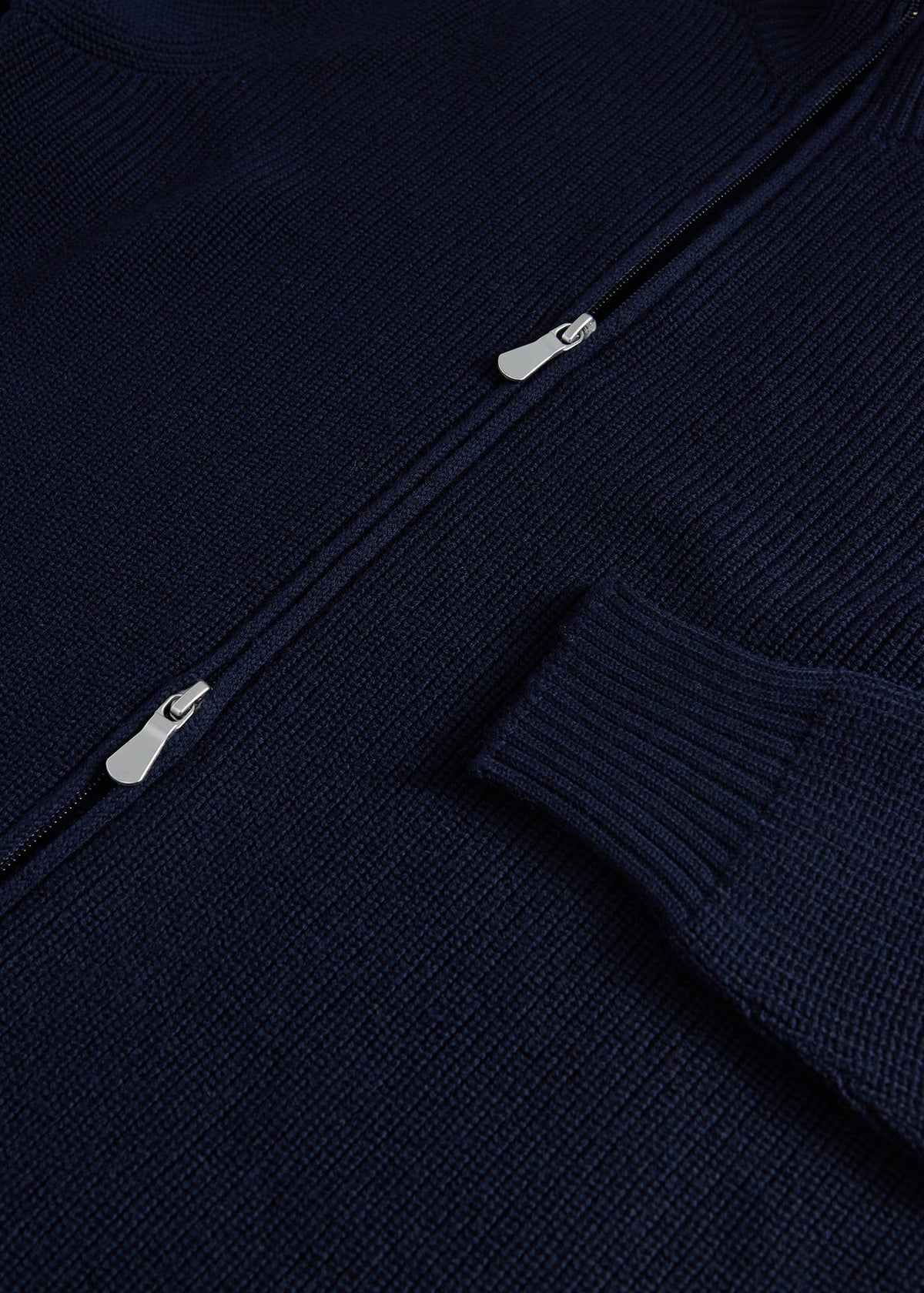 Water Repellent Wool Cardigan Navy - Paul Stuart