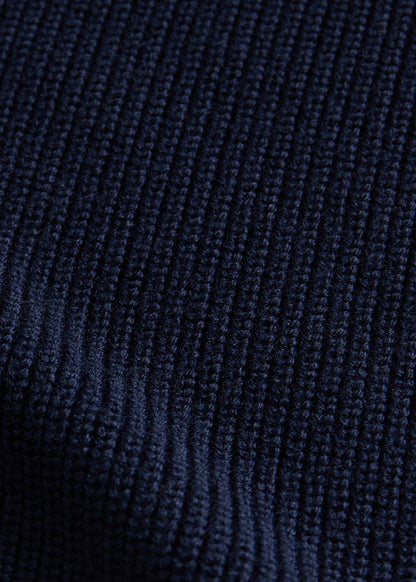 Water Repellent Wool Cardigan Navy - Paul Stuart