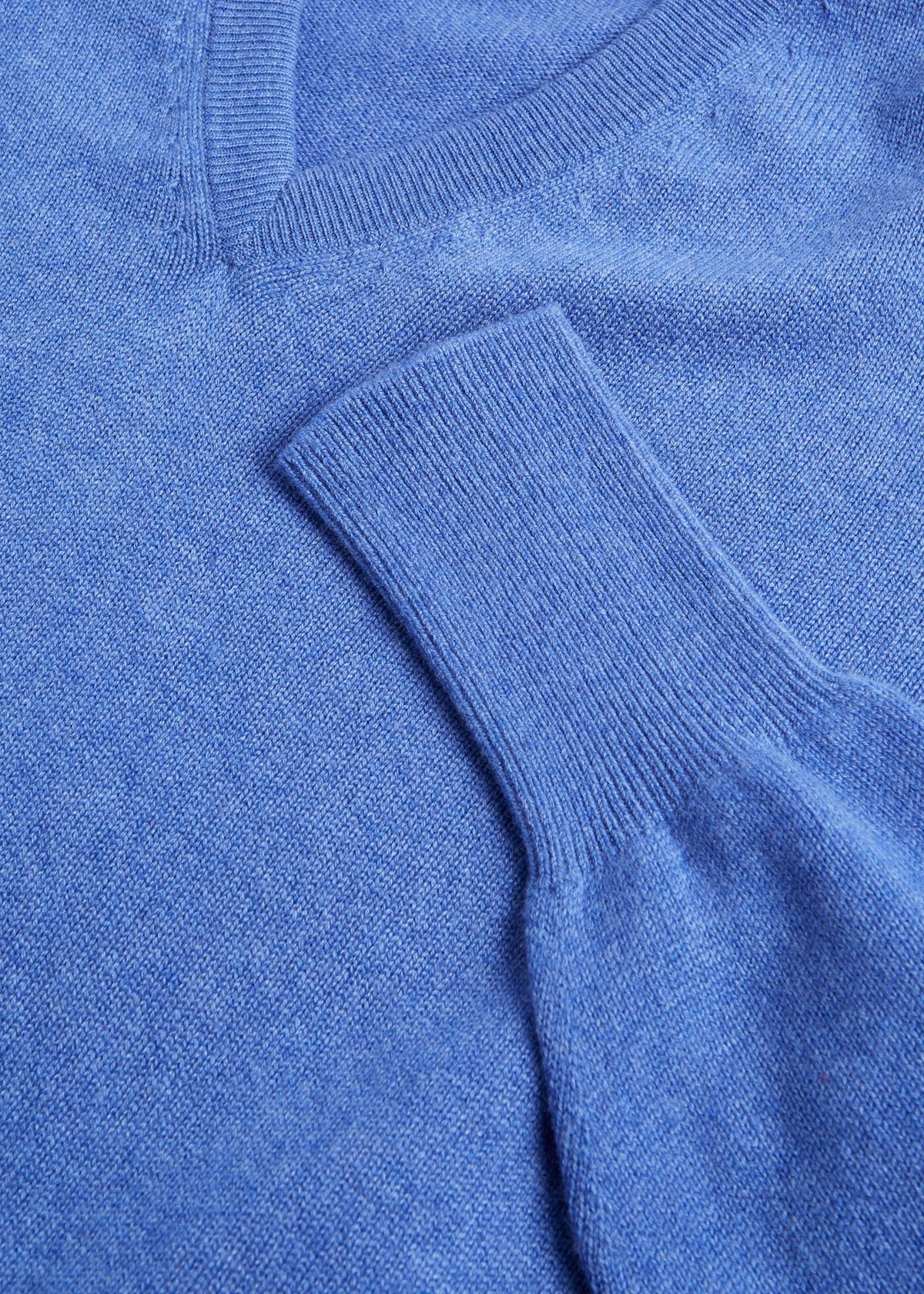 Classic Cashmere V-Neck Sweater Powder Blue, unselectable - Paul Stuart