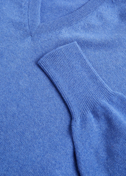 Classic Cashmere V-Neck Sweater Powder Blue, unselectable - Paul Stuart
