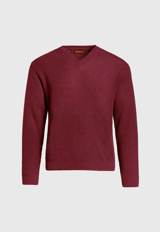 Classic Alpaca Links V-Neck Sweater Green Mix - Paul Stuart