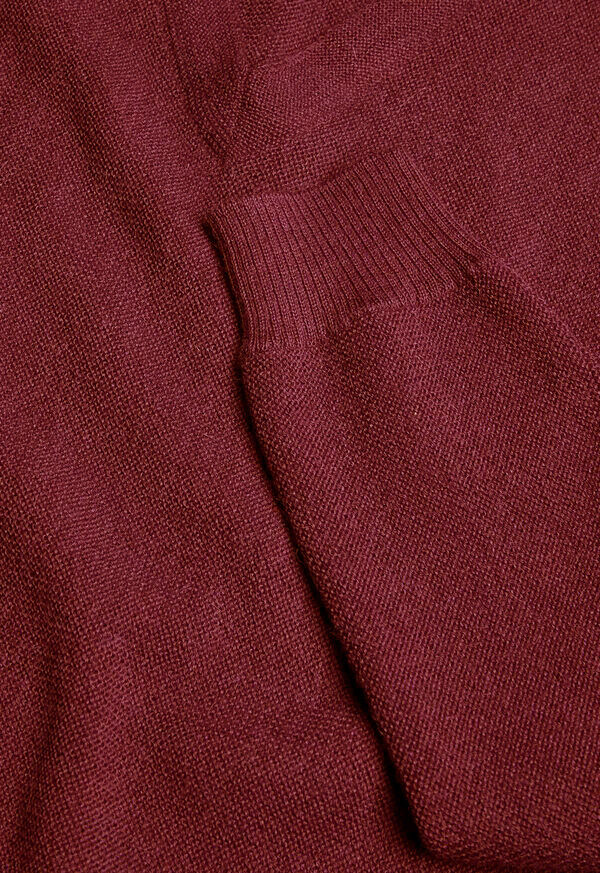 Classic Alpaca Links V-Neck Sweater Green Mix - Paul Stuart
