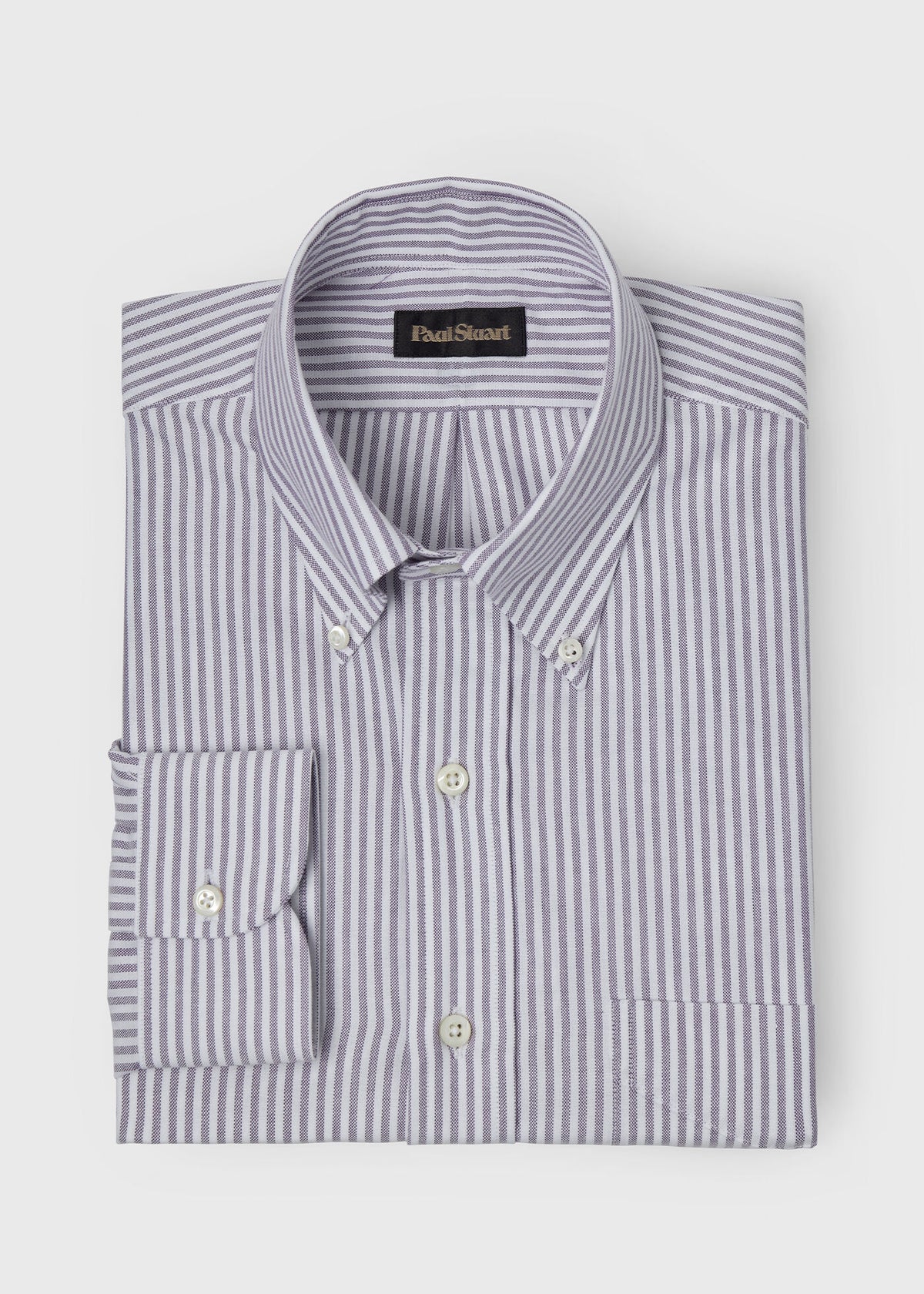 Stripe Oxford Button-Down Shirt Blue - Paul Stuart