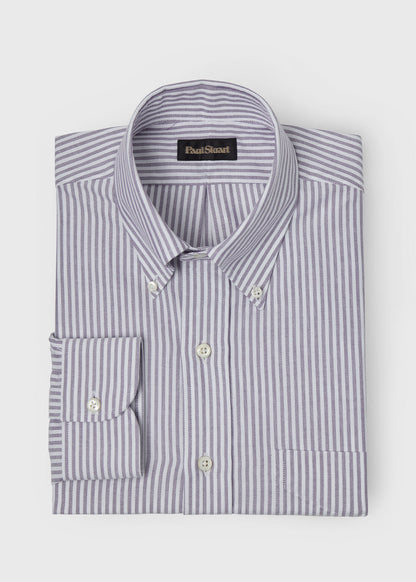 Stripe Oxford Button-Down Shirt Blue - Paul Stuart