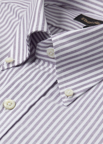 Stripe Oxford Button-Down Shirt Blue - Paul Stuart