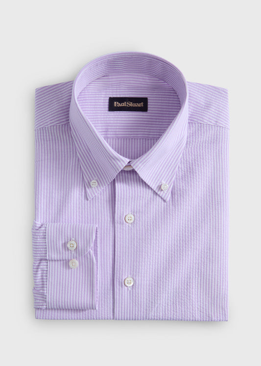Classic Seersucker Shirt Blue - Paul Stuart