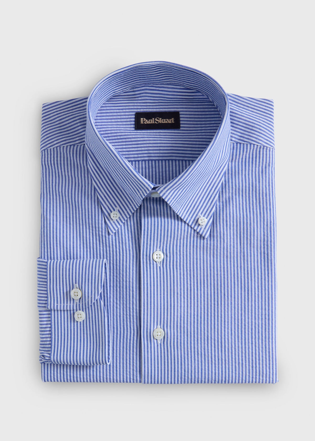Classic Seersucker Shirt Blue - Paul Stuart