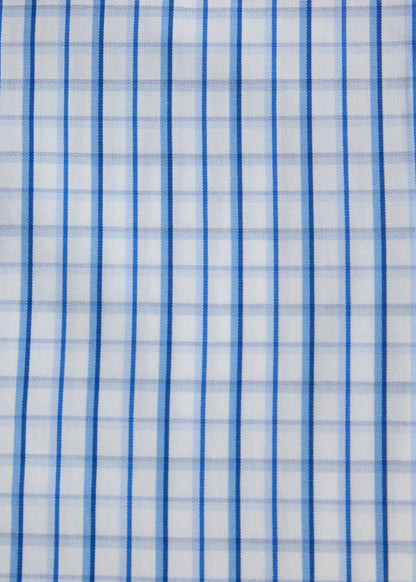 All Year Cotton Tattersall Sport Shirt Blue - Paul Stuart